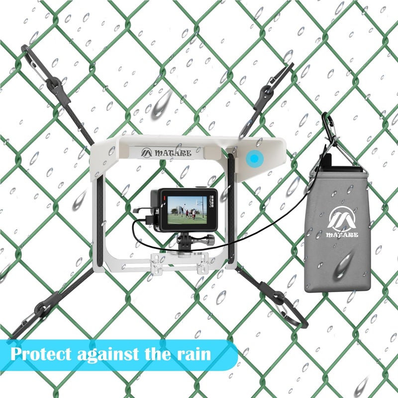 Matare Cell Phone Fence Mount with Shade, Game Recording Mounting Kit Works with Gamechanger, iPhone, Mevo Start, Phones, and GoPro, for Recording Baseball,Softball and Tennis Games(Mini Plus) - Image 5